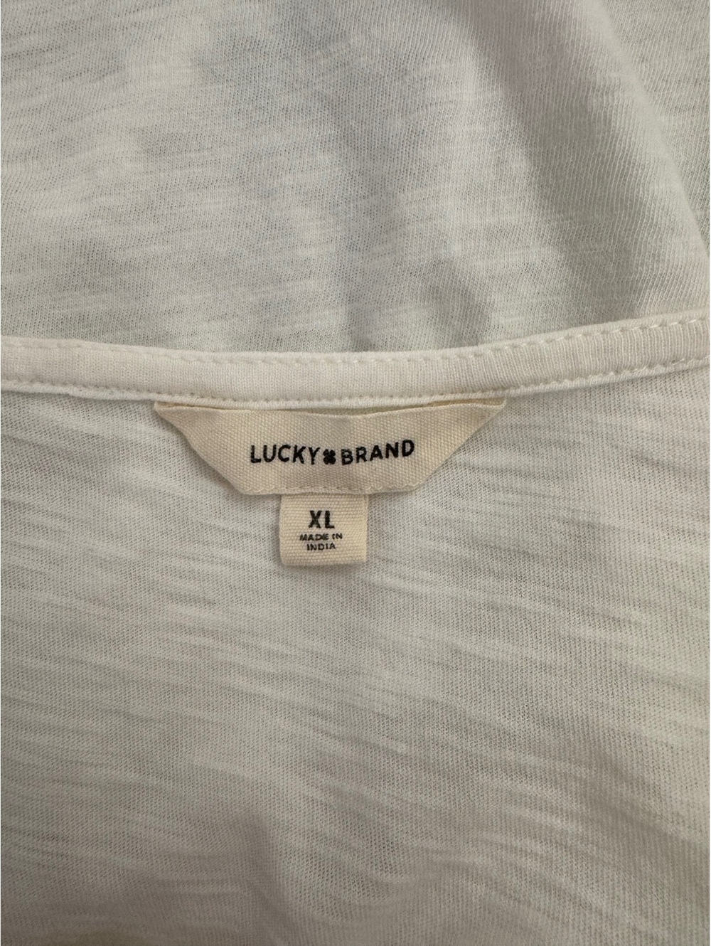 Lucky Brand White Crochet Square Neck Boho Top Size XL - Picture 5 of 6